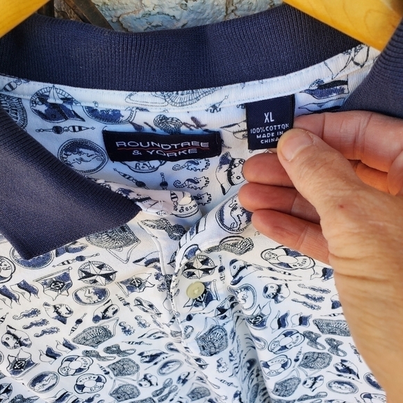 Roundtree & Yorke Graphics Short Sleeve Sz. XL Polo - Picture 5 of 11